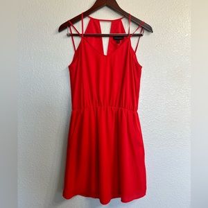 Banana republic size 6 sleeveless mini dress lobster red/ orange